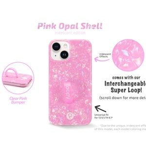 Loopy iPhone 13 case- pink opal shell